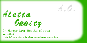 aletta oppitz business card